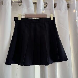Classic Black Pleated Skirt